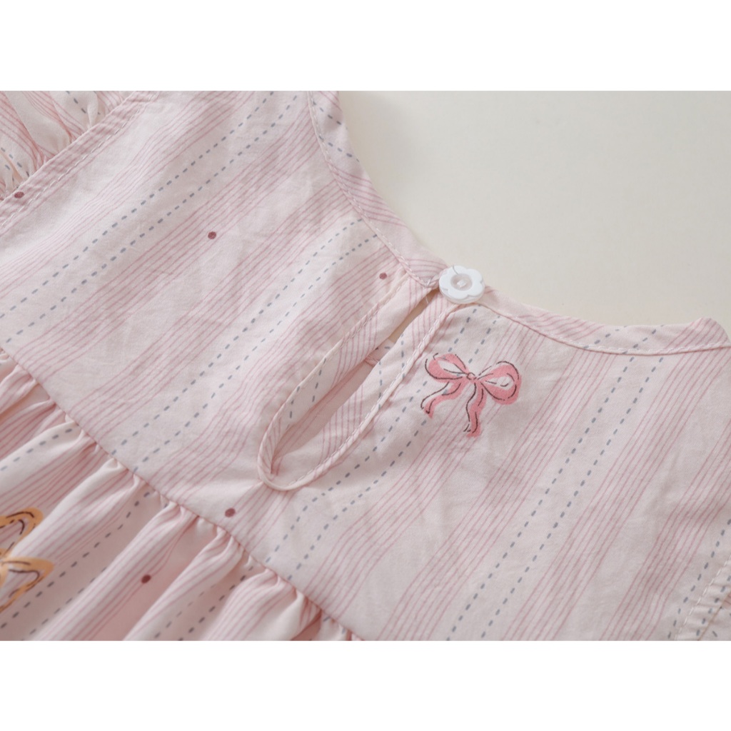 Váy Cho Bé Gái, Váy Bé Gái Thiết Kế Cánh Tiên Họa Tiết Dễ Thương Chất Liệu Cotton Mềm Mại