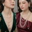 N874 dây chuyền ngọc trai nhân tạo 5 sợi, dây chuyền cưới , thiết kế dây chuyền ngọc trai nhân tạo