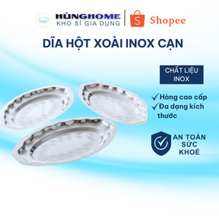Dĩa bò né,Đĩa hấp cá, Dĩa hột xoài inox 430 cao cấp lòng sâu truyền nhiệt tốt
