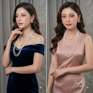 [ DAISYN ] N874 dây chuyền ngọc trai nhân tạo 5 sợi, dây chuyền cưới , thiết kế dây chuyền ngọc trai nhân tạo