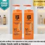 Cặp Dầu Gội Xả HE BaU Cam Keratin Organic Biotin Collagen 5/1 Phục Hồi Tóc 1000ml Chính Hãng
