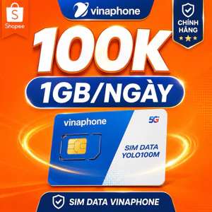 SIM YOLO100M VinaPhone Chính Hãng | 1GB/Ngày | SIM Data 4G 5G | Chỉ 100K/Tháng