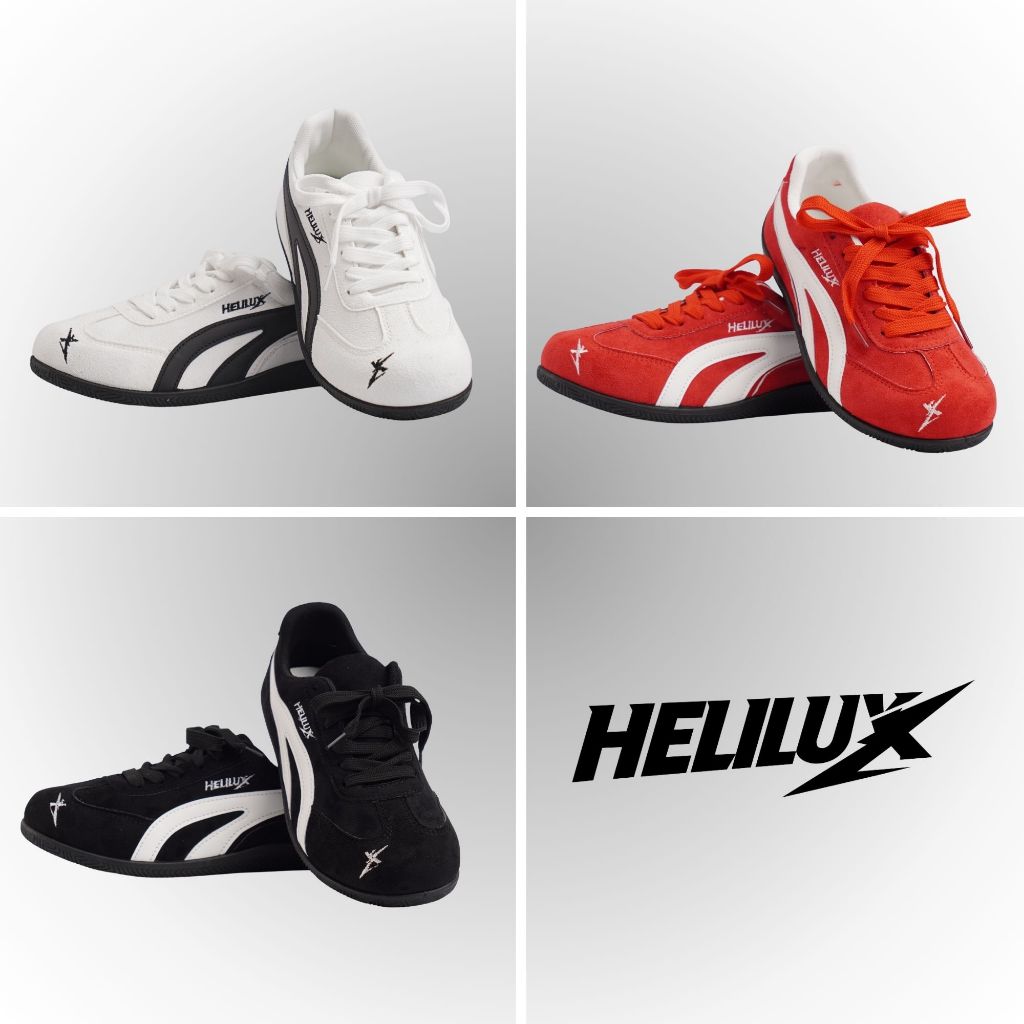 Giày Sneaker Unisex Helilux A6 Da Lộn, Đế Bằng, Phong Cách Năng Động
