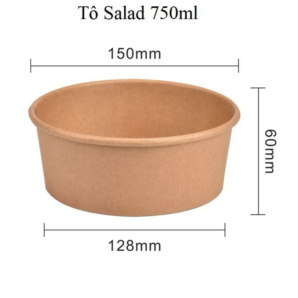 50 Tô giấy 750ml/1000ml kèm nắp PP An toàn-Tiện lợi