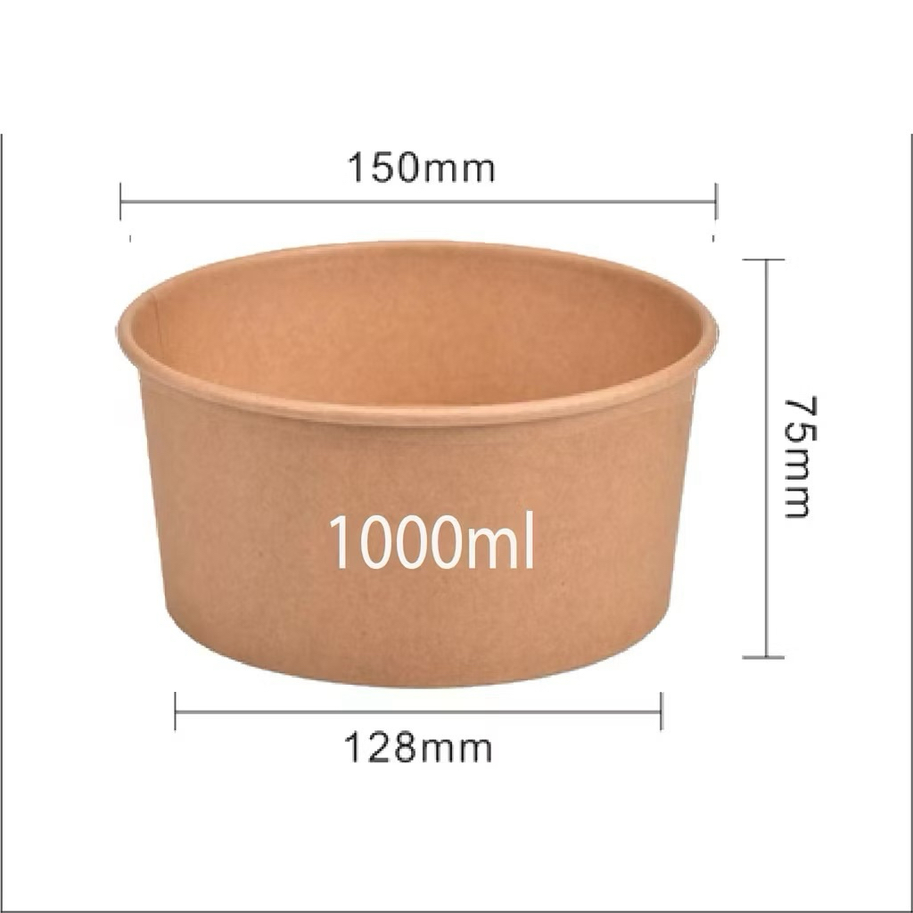 50 Tô giấy 750ml/1000ml kèm nắp PP An toàn-Tiện lợi