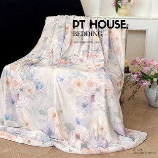 Chăn Hè Thu Lụa Tencel Mát Lạnh Nhiều Họa Tiết Hoa Sang Trọng - Chăn Điều Hòa Trần Bông Mỏng Nhẹ Decor Phòng Ngủ Cao Cấp