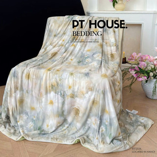 Chăn Hè Thu Lụa Tencel Mát Lạnh Nhiều Họa Tiết Hoa Sang Trọng - Chăn Điều Hòa Trần Bông Mỏng Nhẹ Decor Phòng Ngủ Cao Cấp