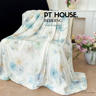 Chăn Hè Thu Lụa Tencel Mát Lạnh Nhiều Họa Tiết Hoa Sang Trọng - Chăn Điều Hòa Trần Bông Mỏng Nhẹ Decor Phòng Ngủ Cao Cấp