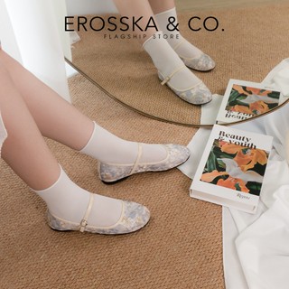 EROSSKA (Form 1.5) - Giày ballet core kiểu dáng ren lưới thêu hoa tone màu hồng trắng - EL131