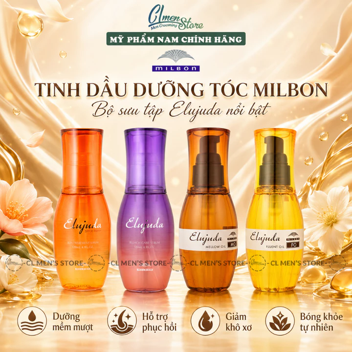Tinh Dầu Dưỡng Tóc Milbon Elujuda Oil Hair Treatment (Mềm Tóc - Tóc Tẩy - Chống tia UV)