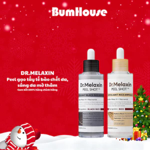Tinh chất peel gạo tẩy da chết sáng da DR.MELAXIN Exfloliating Black Rice/ White Rice Ampoule Peel Shot 80ml
