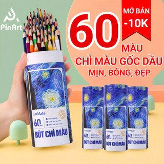 [NEW] Bút Chì Màu Gốc Dầu VanGogh 60 Màu Classmate, Chì Màu Tô Bóng Mịn, Che Phủ Cao, Chồng Được Màu, Hoà Sắc Tốt