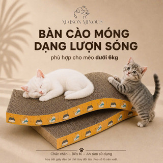 Bàn cào móng cho mèo dạng lượn sóng