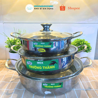 Bộ 3 Nồi INOX Trường Thành 16 - 18 - 24cm dùng được nhiều loại bếp kể cả bếp từ