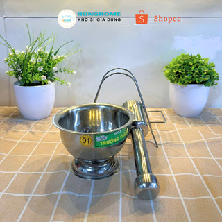 Bộ cối chày bằng Inox cao cấp, gồm cối và chày