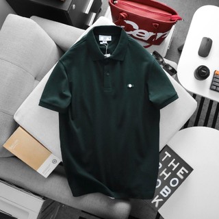 Áo polo nam cotton pique form suông nhẹ logo basic , áo thun nam có cổ basic bigsize 95kg