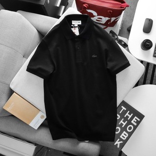 Áo polo nam cotton pique form suông nhẹ logo basic , áo thun nam có cổ basic bigsize 95kg