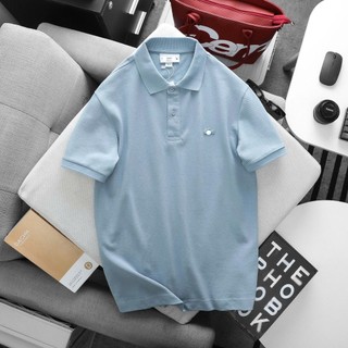 Áo polo nam cotton pique form suông nhẹ logo basic , áo thun nam có cổ basic bigsize 95kg