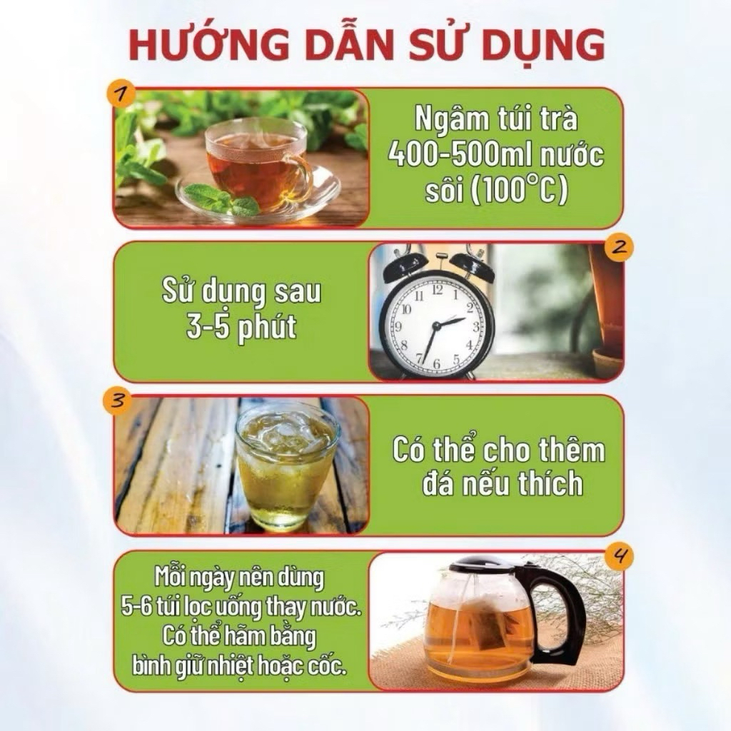 TRÀ TIÊU U Tuyến giáp - u hạch, u nang, u lành tính, trà dễ sử dụng (tặng 10tép lọc)