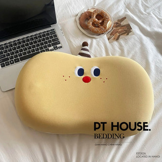 Gối Memory Foam Cao Su Non Thun Lạnh Cao Cấp - Gối Điều Hòa Công Nghệ Đàn Hồi Thêu Hoạt Hình Cho Bé Chống Đau Cổ Vai Gáy