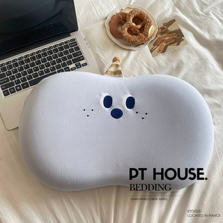 Gối Memory Foam Cao Su Non Thun Lạnh Cao Cấp - Gối Điều Hòa Công Nghệ Đàn Hồi Thêu Hoạt Hình Cho Bé Chống Đau Cổ Vai Gáy