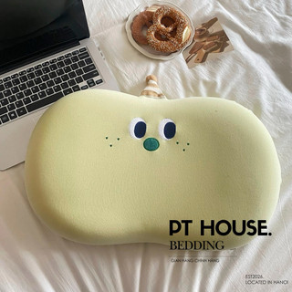 Gối Memory Foam Cao Su Non Thun Lạnh Cao Cấp - Gối Điều Hòa Công Nghệ Đàn Hồi Thêu Hoạt Hình Cho Bé Chống Đau Cổ Vai Gáy