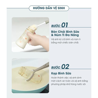 [COMBO 2 SMILE] Bình Sữa Grosmimi x Knotted PPSU 200ml/300ml - Không Kèm Núm - Nhập Hàn chính hãng
