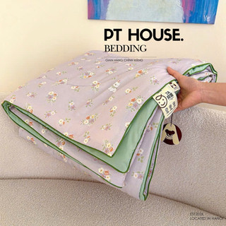 Chăn Đũi Đậu Nành Chần Bông PT House Họa Tiết Hoạt Hình Đáng Yêu - Chăn Trần Bông Mỏng Nhẹ Mềm Mịn Mát Cho Gia Đình