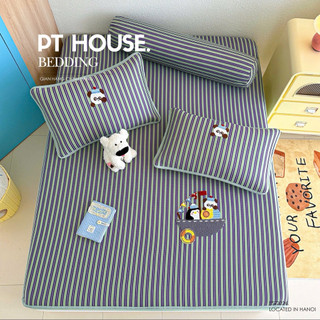 Set Chiếu Băng Lạnh Super New Gấp Đôi Độ Mát Thêu Hình Thú Cute - Bộ Chiếu Điều Hòa Cao Cấp Bo Chun Đủ Size Cho Gia Đình