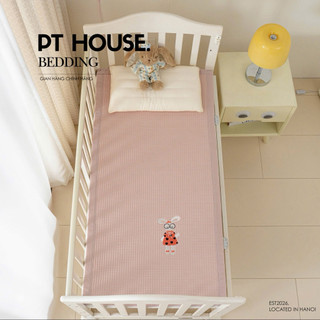 Topper Băng Lạnh Cho Bé Đi Học Kích Thước 60x120cm - Đệm Điều Hòa Kháng Khuẩn Thêu Thú Thư Giãn Êm Ái Cho Bé Ngủ Ngon