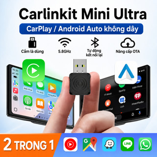Carlinkit Mini Ultral Carplay không dây siêu nhỏ 2 trong 1Thiết bị chuyển CarPlay & Android Auto không dây cho ô tô