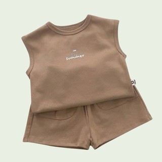 Bộ Ba Lỗ Trơn BASIC Cho Bé Trai Bé Gái 7–35Kg – Đồ Bộ Cotton Mềm Mát Thấm Hút Mồ Hôi Mùa Hè