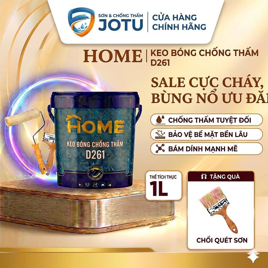[1kg/5kg] Keo Bóng Chống Thấm D261 Home - Giải Pháp Bảo Vệ Tường, Nền Và Mái Bền Vững
