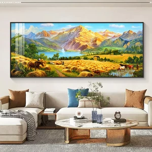 Tranh Thác Nước Chảy Treo Phòng Khách Khổ Lớn Nhiều Mẫu - Tranh Phong Cảnh Sơn Thuỷ Non Nước Hữu Tình Phong Thuỷ Tài Lộc