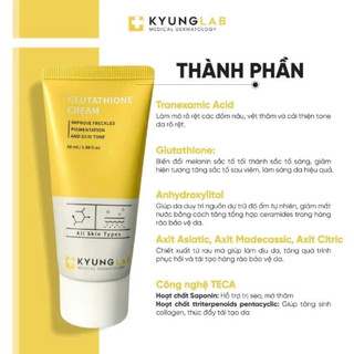 Kem Dưỡng Trắng Mờ Nám Tàn Nhang Liền Sẹo, Mờ Thâm Tái Tạo Làn Da KyungLab Glutathione Cream 50ml