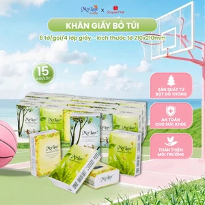 Khăn Giấy Túi MyLan Cao Cấp 4 Lớp Nhỏ Gọn Tiện Mang Theo 8 Tờ/Gói (Lốc)
