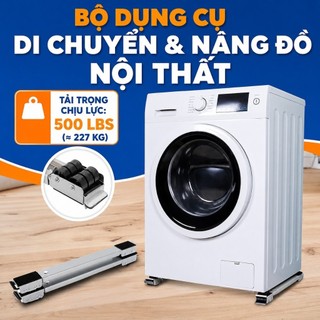 Chân Kê Máy Giặt 300KG Có Bánh Xe | Đế Kê Tủ Lạnh Chống Rung Chống Ồn Chịu Lực Đa Năng