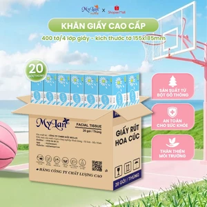 Khăn Giấy Rút 4 Lớp MyLan Hoa Cúc Cao Cấp (100 Tờ/Gói) - Hàng Chính Hãng