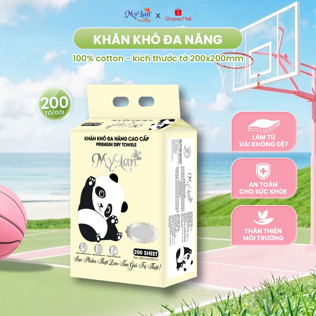 Khăn Cotton MyLan Cao Cấp (200 Tờ)