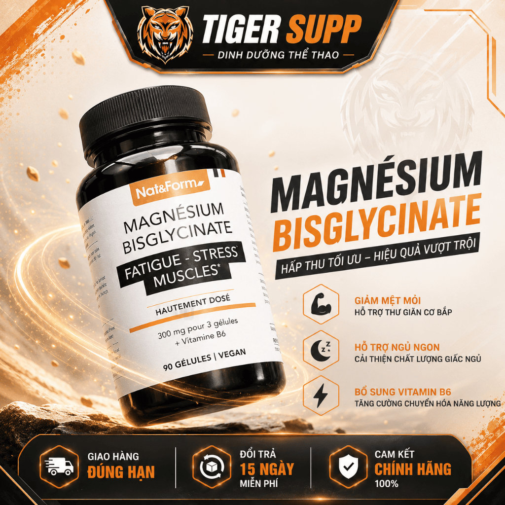 Nat&Form Magnesium Bisglycinate - Hỗ Trợ Giấc Ngủ Bổ Sung Magie