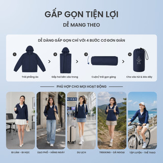 Áo khoác gió nữ đa năng 2 lớp TOKYOLIFE thời trang mỏng nhẹ dễ phối đồ 40002362