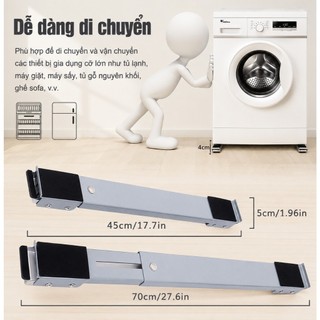 Chân Kê Máy Giặt 300KG Có Bánh Xe | Đế Kê Tủ Lạnh Chống Rung Chống Ồn Chịu Lực Đa Năng