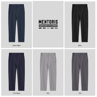 Quần Âu Nam MENTORIS Vải Gió Stretch Cao Cấp, Form Ống Suông Hiện Đại, Phù Hợp Mặc Đi Làm MDC2503