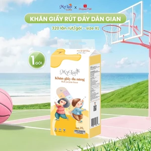Khăn Giấy Khô Đa Năng Rút Đáy MyLan Cao Cấp Dày Dai Mềm Mịn Thấm Hút Tốt Phiên Bản Dân Gian (320 Lần Rút) (TM006)