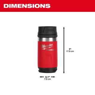 Bình Giữ Nhiệt Packout 12Oz (355ml) Milwaukee 48-22-8391 giữ nóng lạnh cả ngày, nhỏ gọn tiện lợi