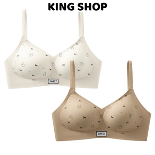 Combo 2 Áo Ngực Su Đúc Nữ Sweet Gấu Nơ Tôn Dáng Tự Nhiên, Áo Lót Không Gọng Mềm Thoáng King Shop A-975
