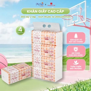 Khăn Giấy Rút Đa Năng 2 Lớp MyLan Cao Cấp Mềm Dai Không Bụi Giấy Dùng Nấu Ăn Lau Bếp Dầu Mỡ (360 Tờ/Gói)