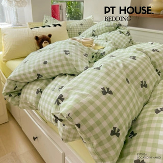 [MỞ BÁN] Set Chăn Ga Gối Đũi Hàn Thêu Nơ Bánh Bèo Hàn Quốc Bộ Vỏ Chăn Lồng Ruột Ga Giường Gối Decor Phòng Ngủ Xinh