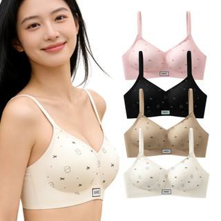 Combo 3 Áo Ngực Su Đúc Nữ Sweet Gấu Nơ Tôn Dáng Tự Nhiên, Áo Lót Không Gọng Mềm Thoáng King Shop A-975