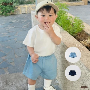 Quần Jean Mùa Hè Mềm Mát Obebi Cho Bé Trai Bé Gái Từ 8-22KG QC76